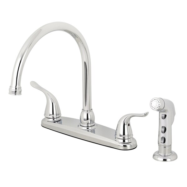 8" Centerset Kitchen Faucet W/ Sprayer, Chrome